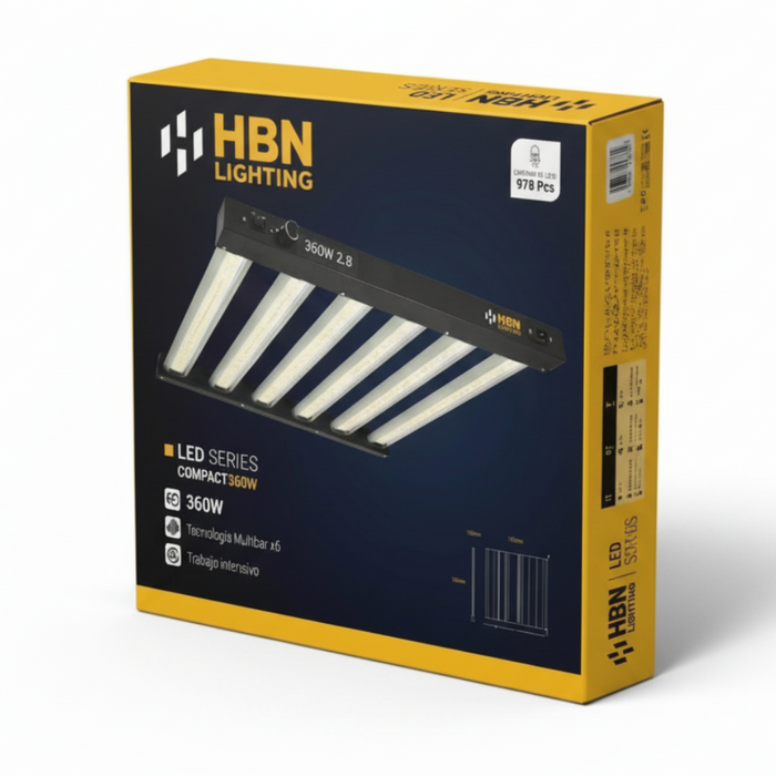 LED Luminaire 360W 2.8μmols HBN Lighting 