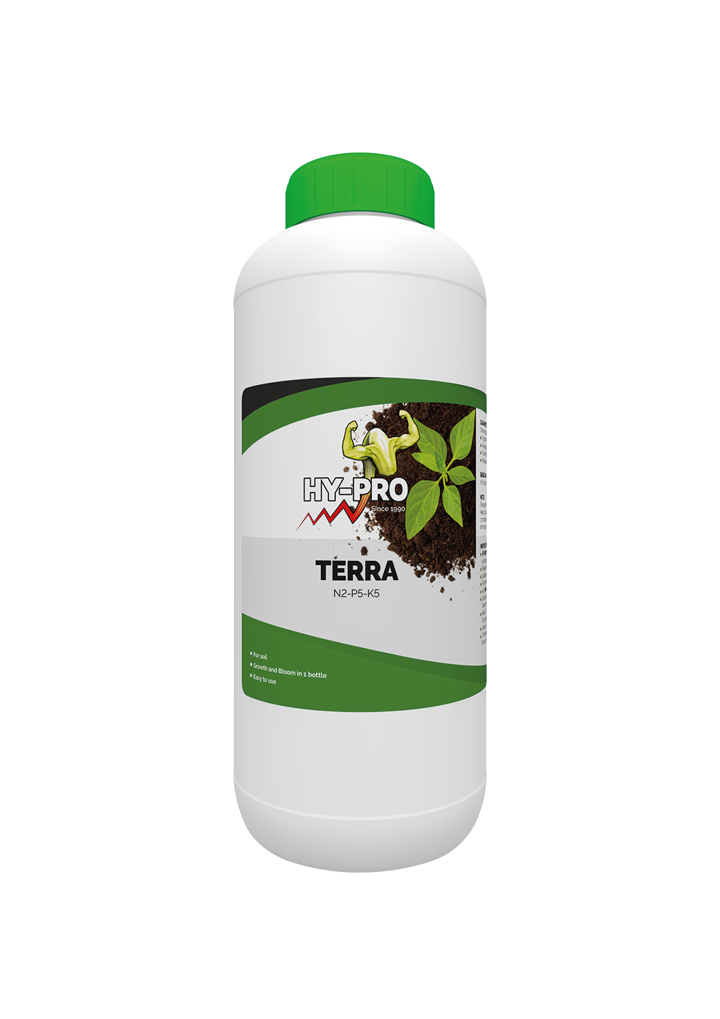 Hy-Pro Terra abono base organo-mineral para tierra, envase de 1 L
