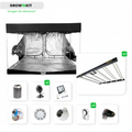 Complete Grow Kit 240×120×200 HBN — Max Drobe cabinet with 2 720W LED lights and professional extraction system