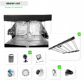 Complete Grow Kit 240×240×200 HBN — 4 720W LED luminaires and 200mm VK extractor for large-scale professional cultivation