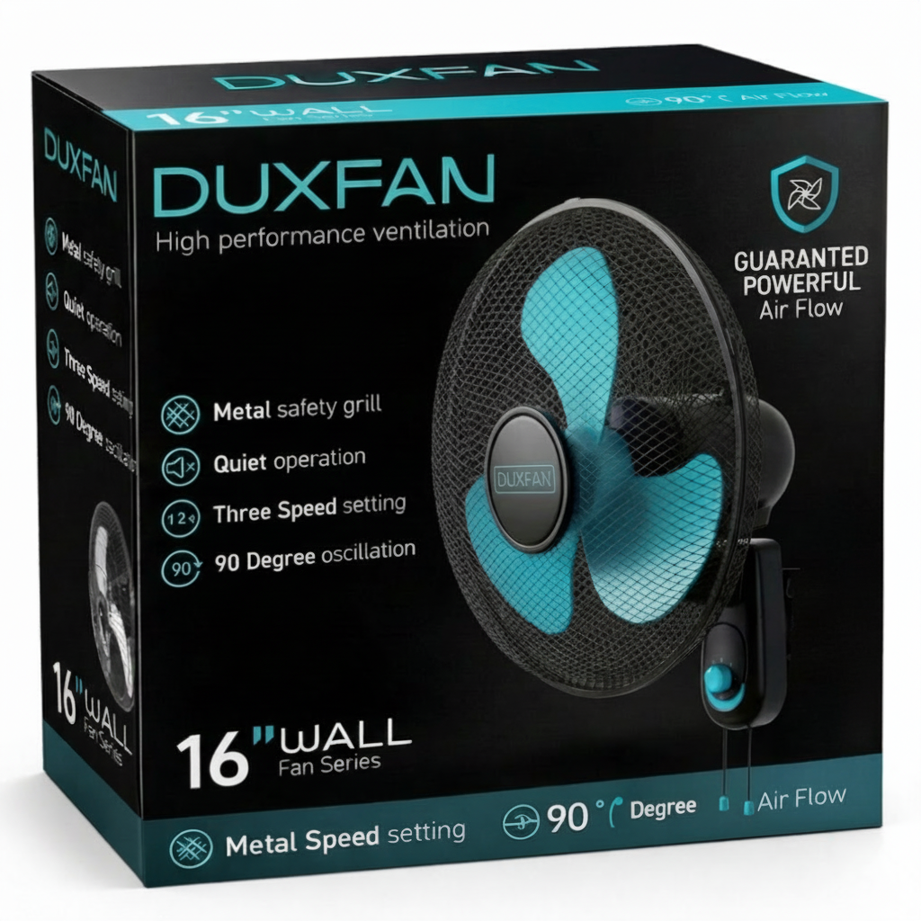 Ventilador de Pared 16" Wall Fan Series 40w/40cm Duxfan - Vista 2 | Grow Industry