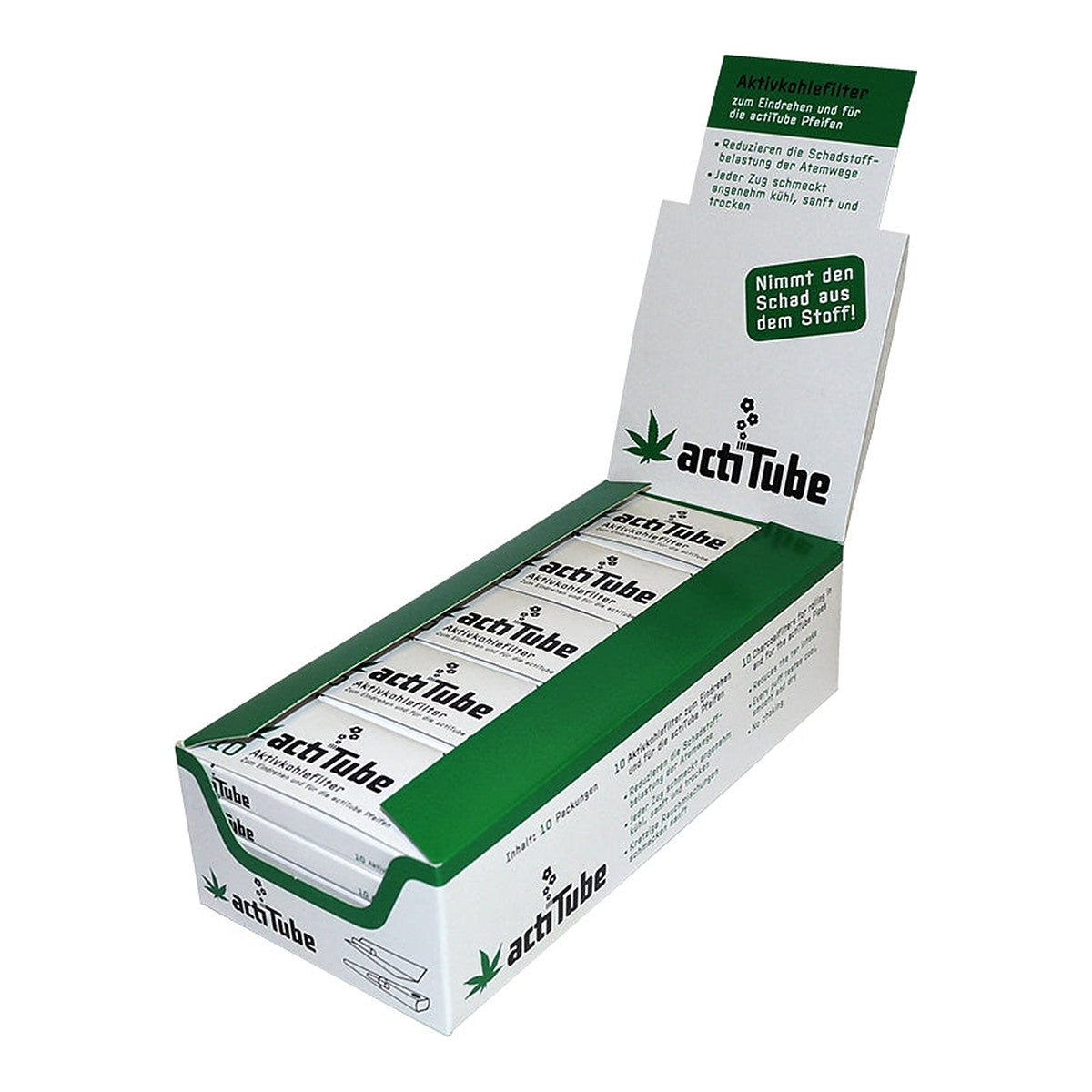 Actitube Regular Filtros de Fumar, Filtros de carbón activado tamaño Regular para cigarrillos