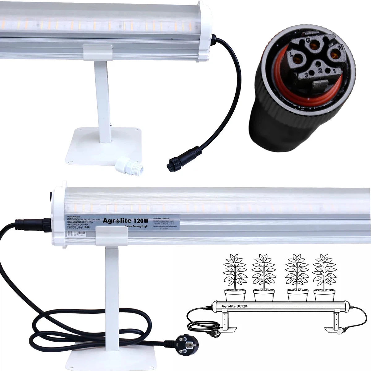 Led Bar Under Canopy 120W Agrolite - Vista 3 | Grow Industry