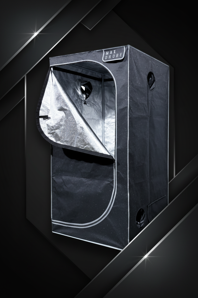 Banner Max Drobe Móvil con destellos plateados