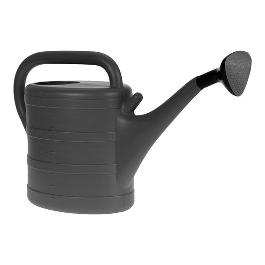 Basics Regadera de polipropileno negra de 10 litros con cabeza de spray