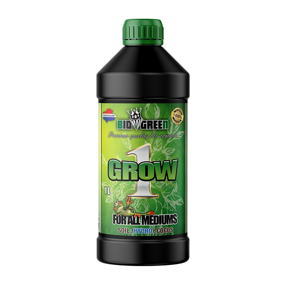 Biogreen Bio Grow 1 – Fertilizante de crecimiento NPK 5-15-8, botella 1 L