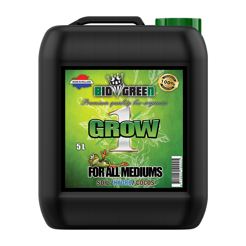 Biogreen Bio Grow 1 – Fertilizante de crecimiento NPK 5-15-8, garrafa 5 L