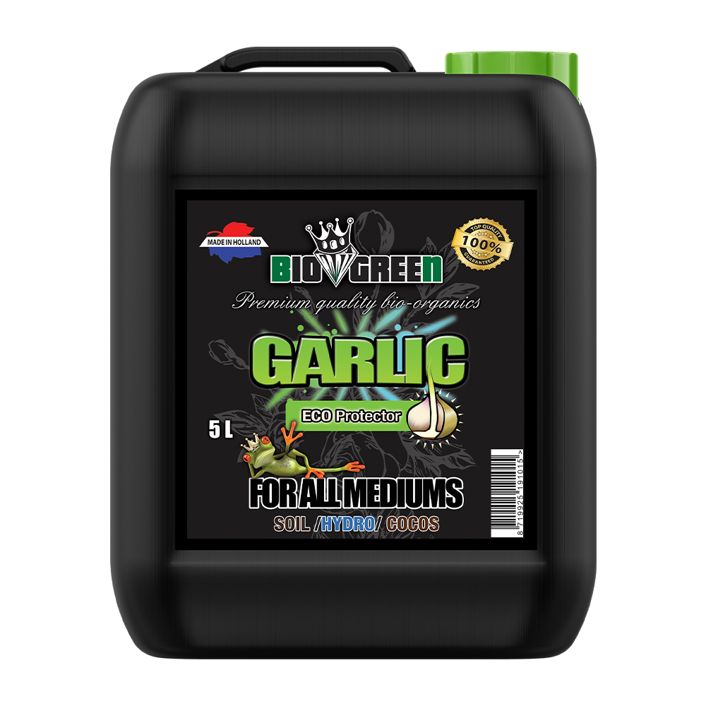 Biogreen Garlic – Repelente de plagas a base de ajo 100% orgánico, garrafa 5 L