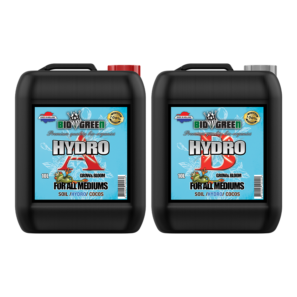 Biogreen Hydro A+B – Fertilizante base hidropónico, componentes A y B garrafas 10 L