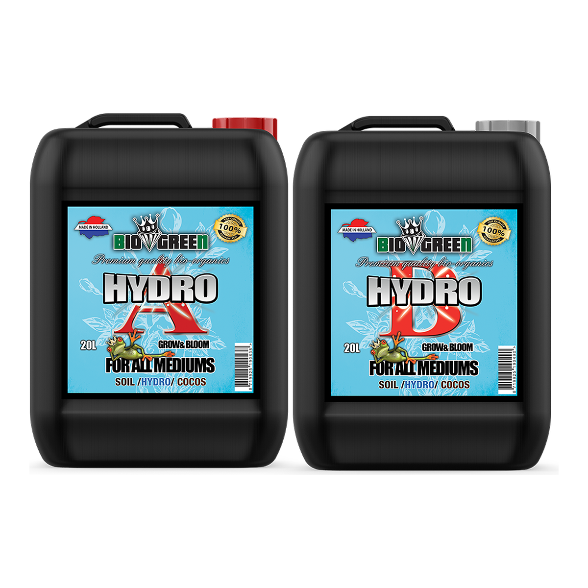 Biogreen Hydro A+B – Fertilizante base hidropónico, componentes A y B garrafas 20 L