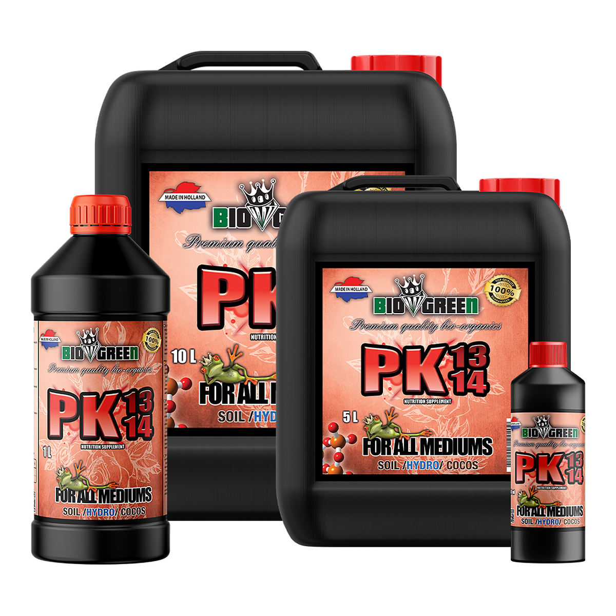 Biogreen PK 13/14 – Booster de fósforo y potasio, gama completa de formatos