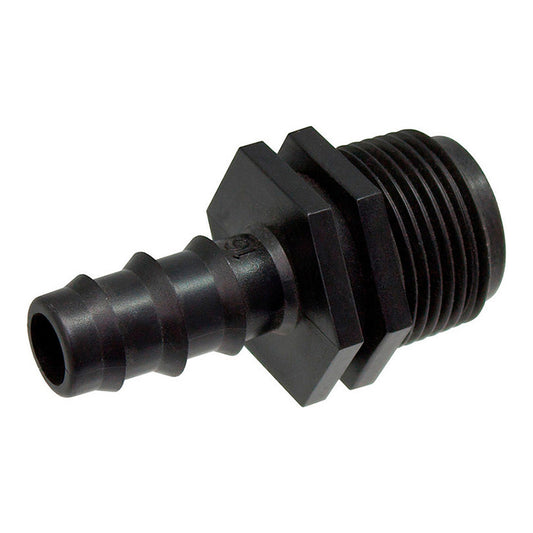 Blue Bird Adaptador Macho Tubo Ø16 mm a Rosca ¾", conector de tubería de goteo a toma roscada