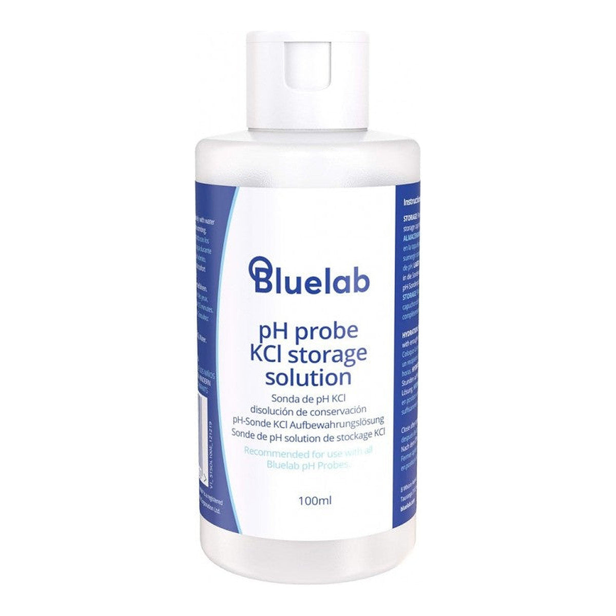 Bluelab Solución de Almacenamiento Sonda pH KCl 100ml, líquido de conservación para electrodos pH