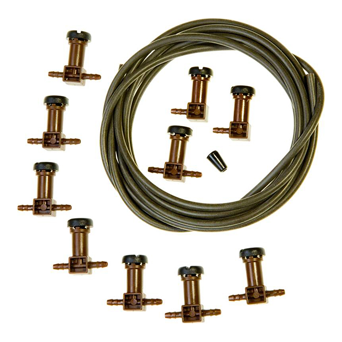 Distribuidores de goteo Blumat montados sobre tubo Ø3 mm
