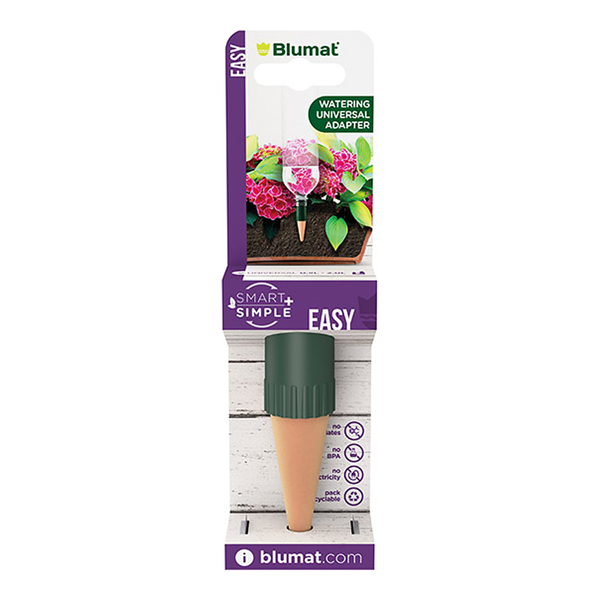 Blumat Easy unidad suelta, cono de cerámica con adaptador a botella