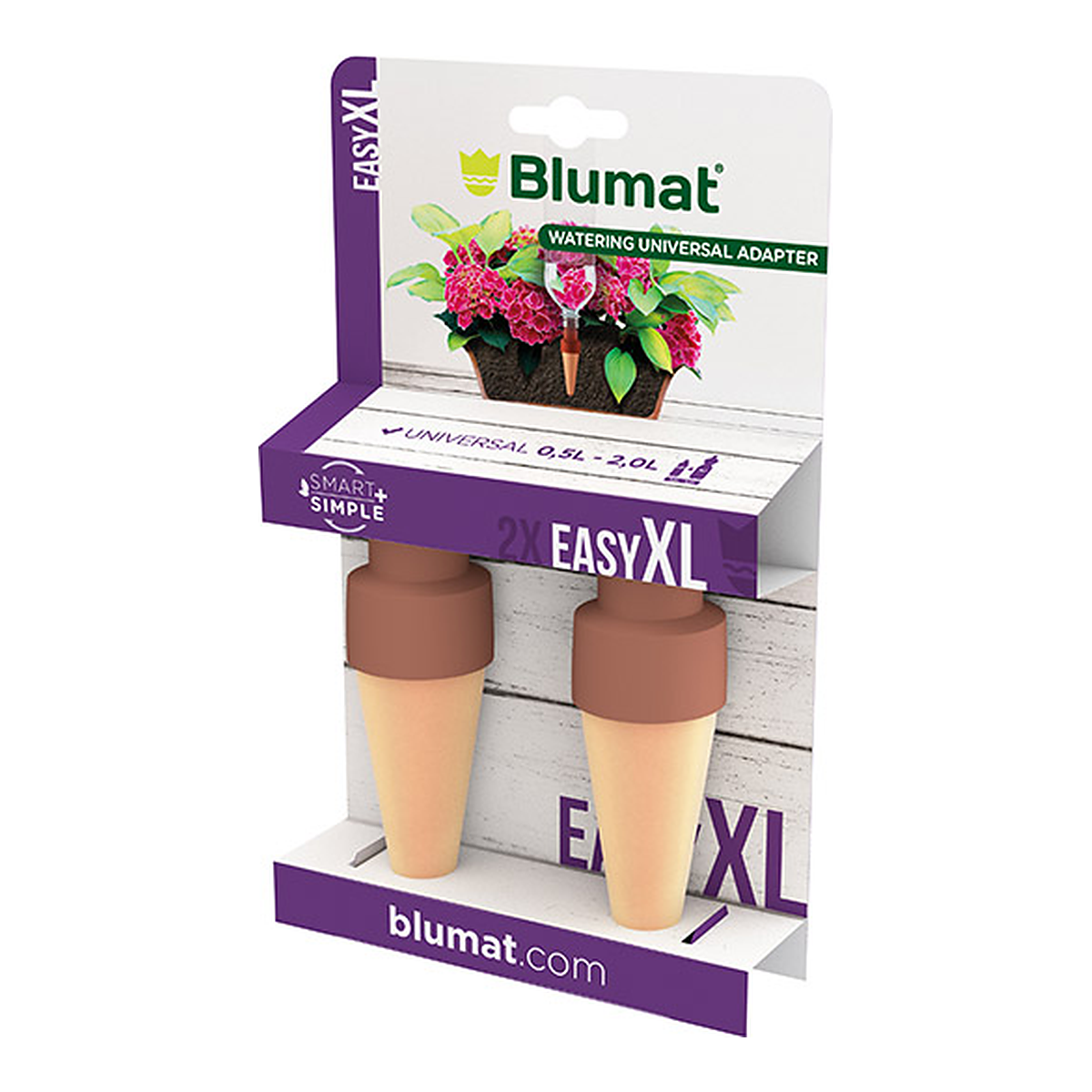 Detalle del blíster XL de 2 unidades de Blumat Easy