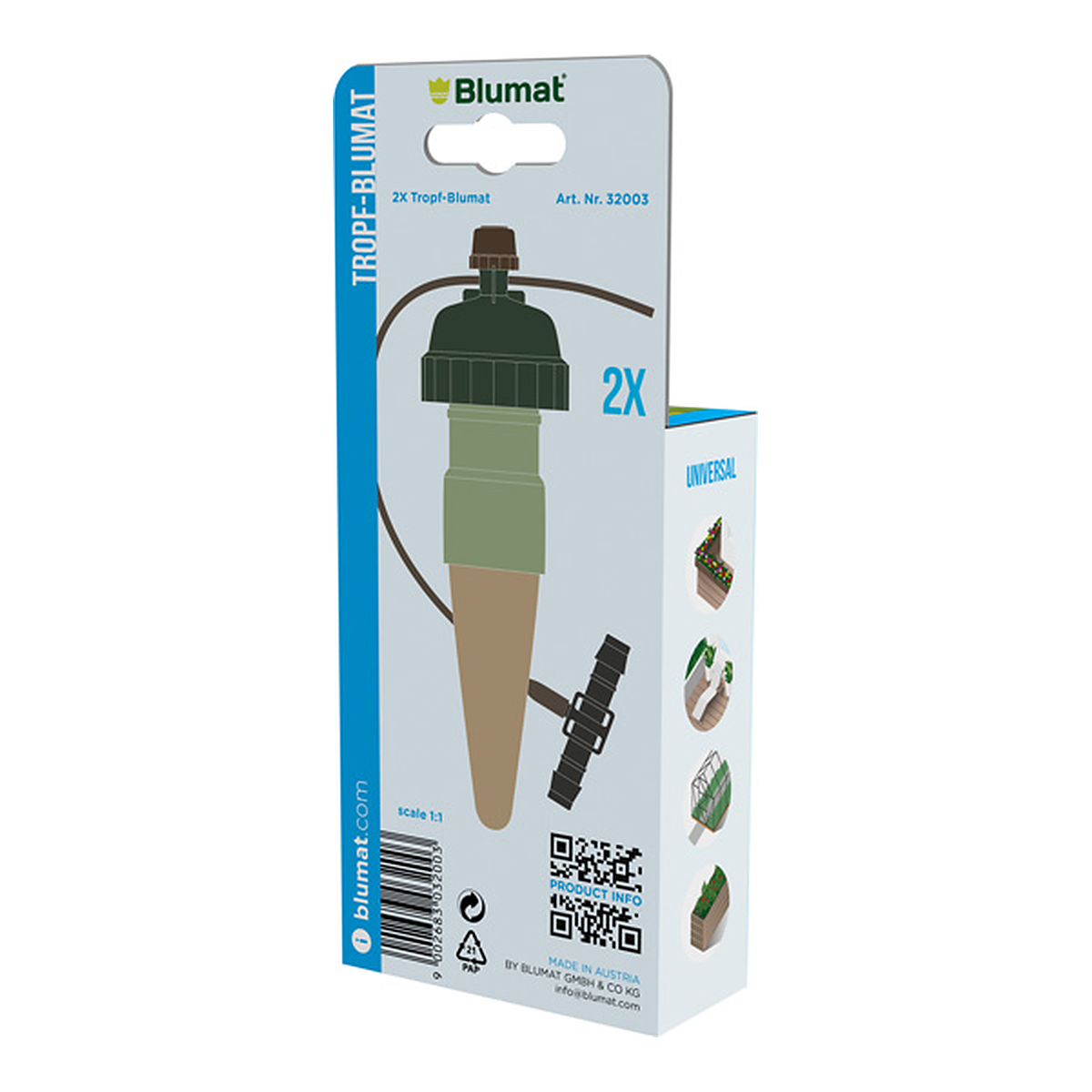 Sensor Tropf-Blumat Estandar con tubo de 3 mm por donde sale el agua