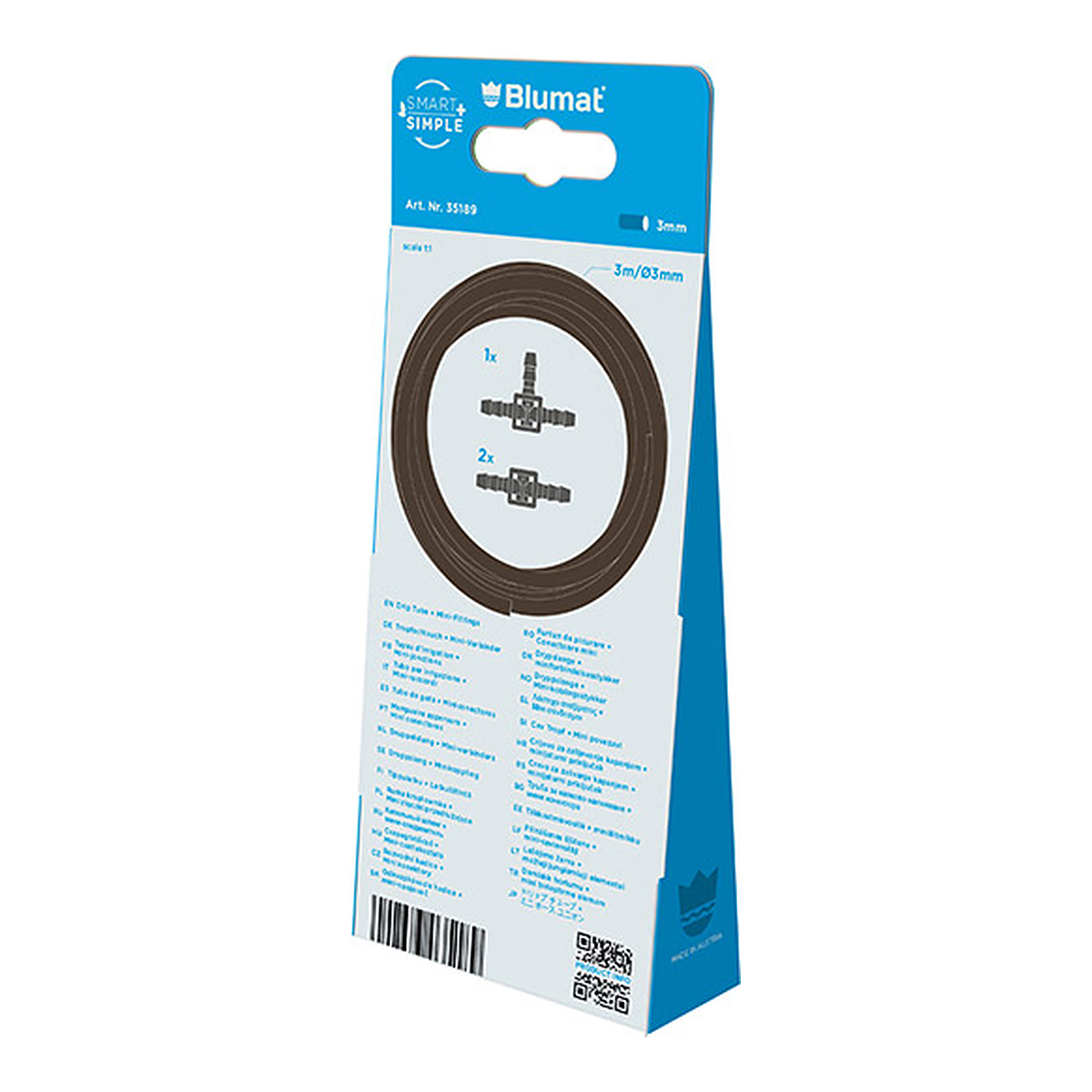Mini-te y mini-uniones Blumat de Ø3 mm