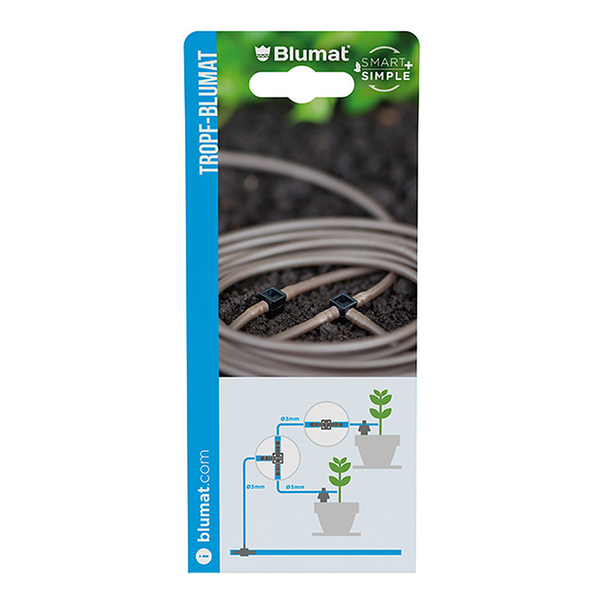 Blumat kit de ampliación Ø3 mm con mini-te y mini-uniones