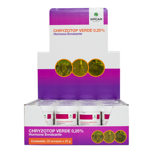 Chryzotop Verde 0,25% bote 25 g hormona de enraizamiento en polvo