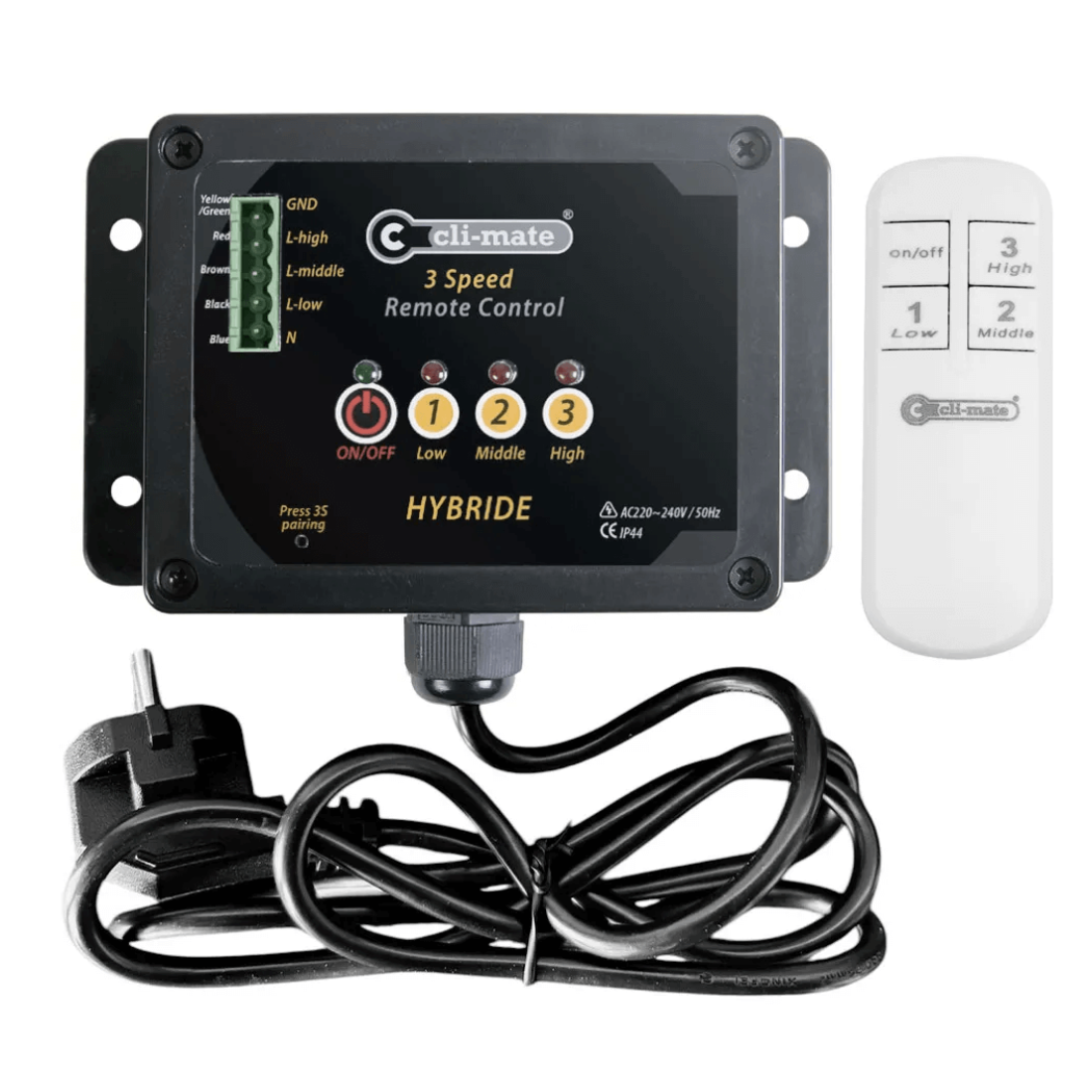 Cli-Mate Controlador Manual Hibrid 3 Velocidades con Mando