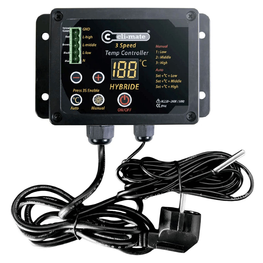Cli-Mate Controlador de Temperatura Hibrid 3 Velocidades 4A