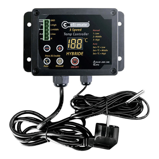 Cli-Mate Controlador de Temperatura Hibrid 3 Velocidades 4A