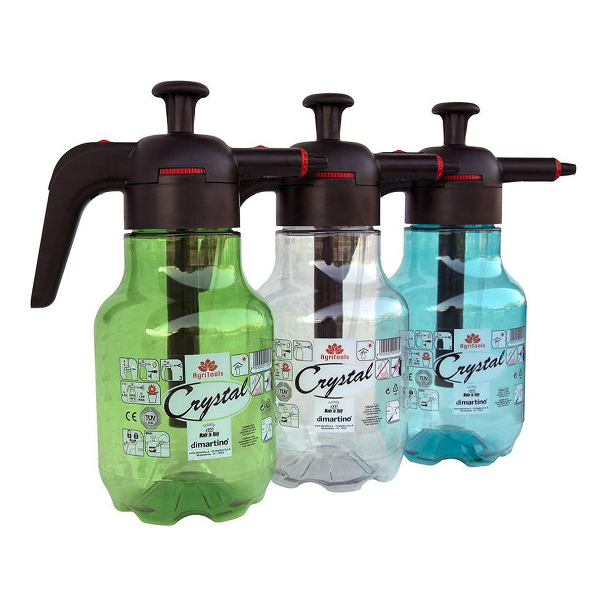 Dimartino Pulverizador de polietileno Crystal de 2 litros en colores surtidos