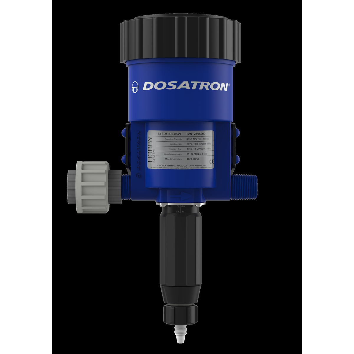Dosatron D15RE05VF 0,05 a 0,5 % dosificador de ampliación Sistema Hobby – ref. 500205