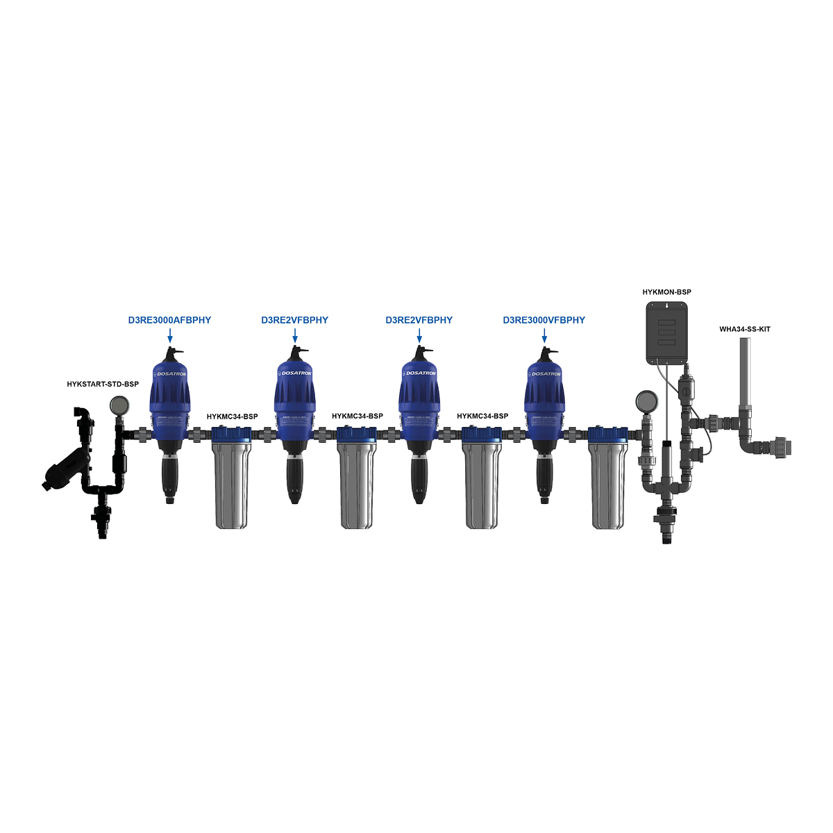 Dosatron Kit Athena Pro con dosificadores D3RE2 y D3RE3000 VF/AF