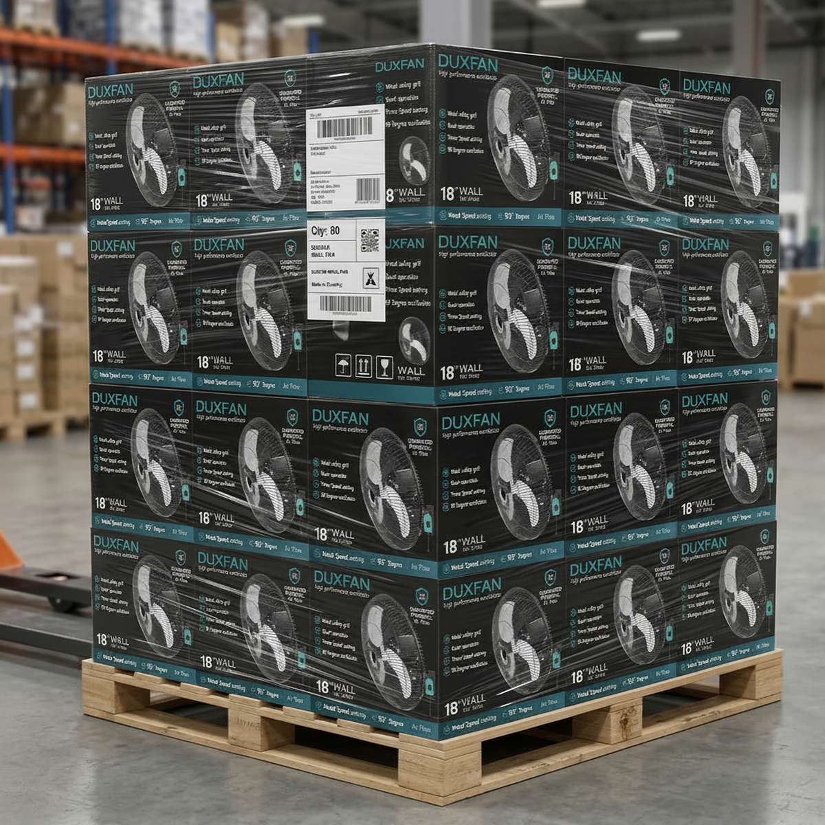 Ventilateur mural Série de ventilateurs muraux 18" 80 W/45 cm Duxfan - Vista 4 | Développer l’industrie