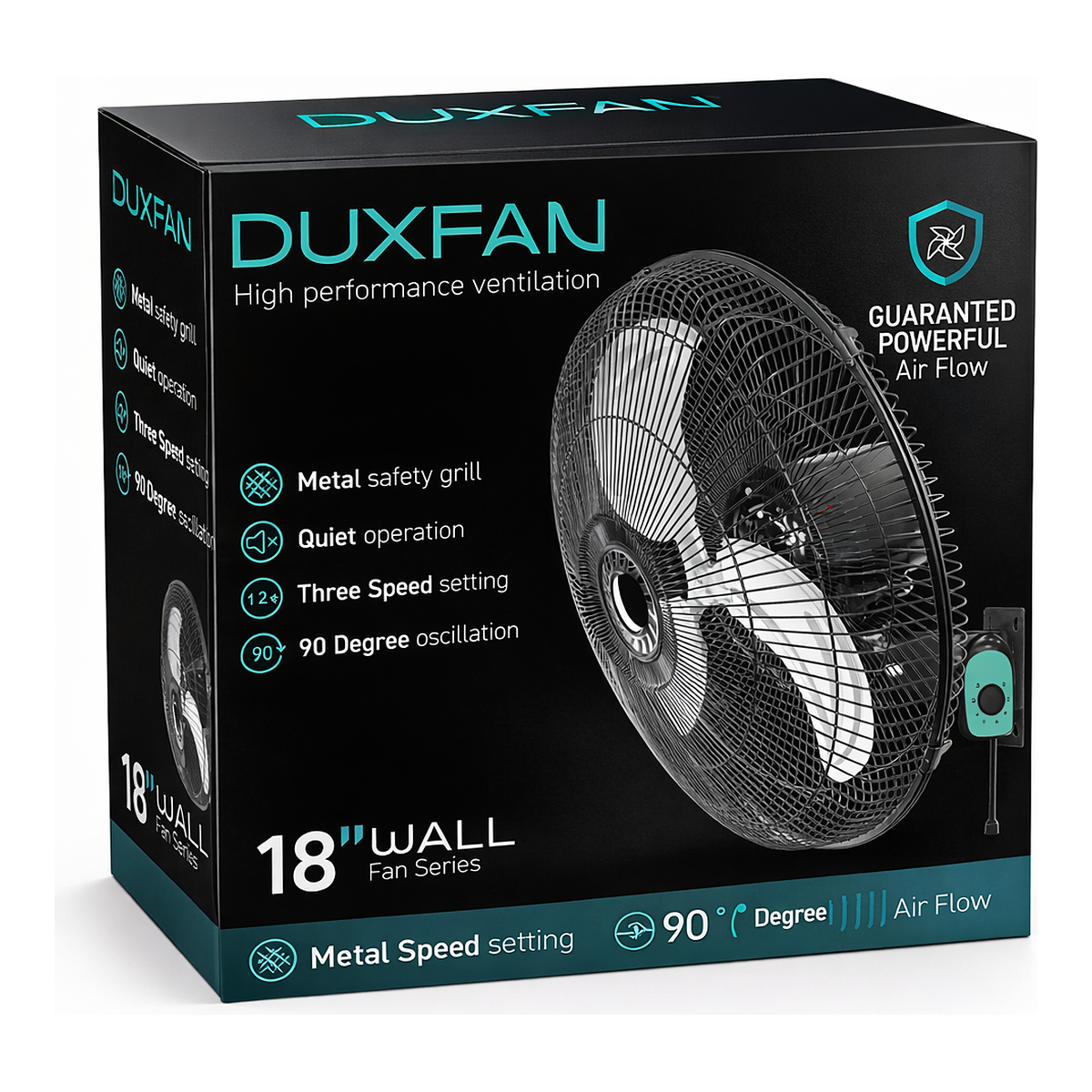 Ventilateur mural Série de ventilateurs muraux 18" 80 W/45 cm Duxfan - Vista 2 | Développer l’industrie
