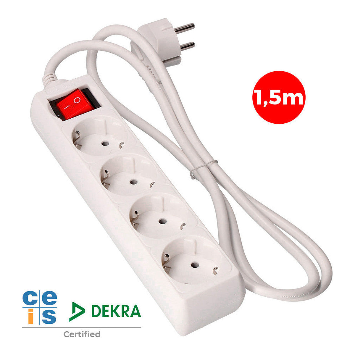 Schuko Multiple Plug Base with EDM Switch - View 3 | Grow Industry