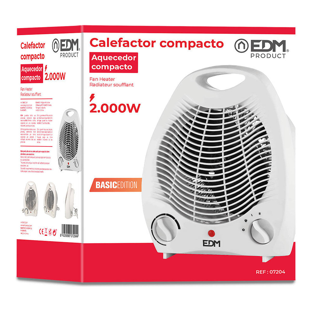 Chauffage vertical compact 1000W-2000W EDM - Vue 2 | Développer l’industrie