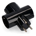 EDM Clavija Triple Negra de Baquelita 16A 250V, Clavija eléctrica Triple de Baquelita