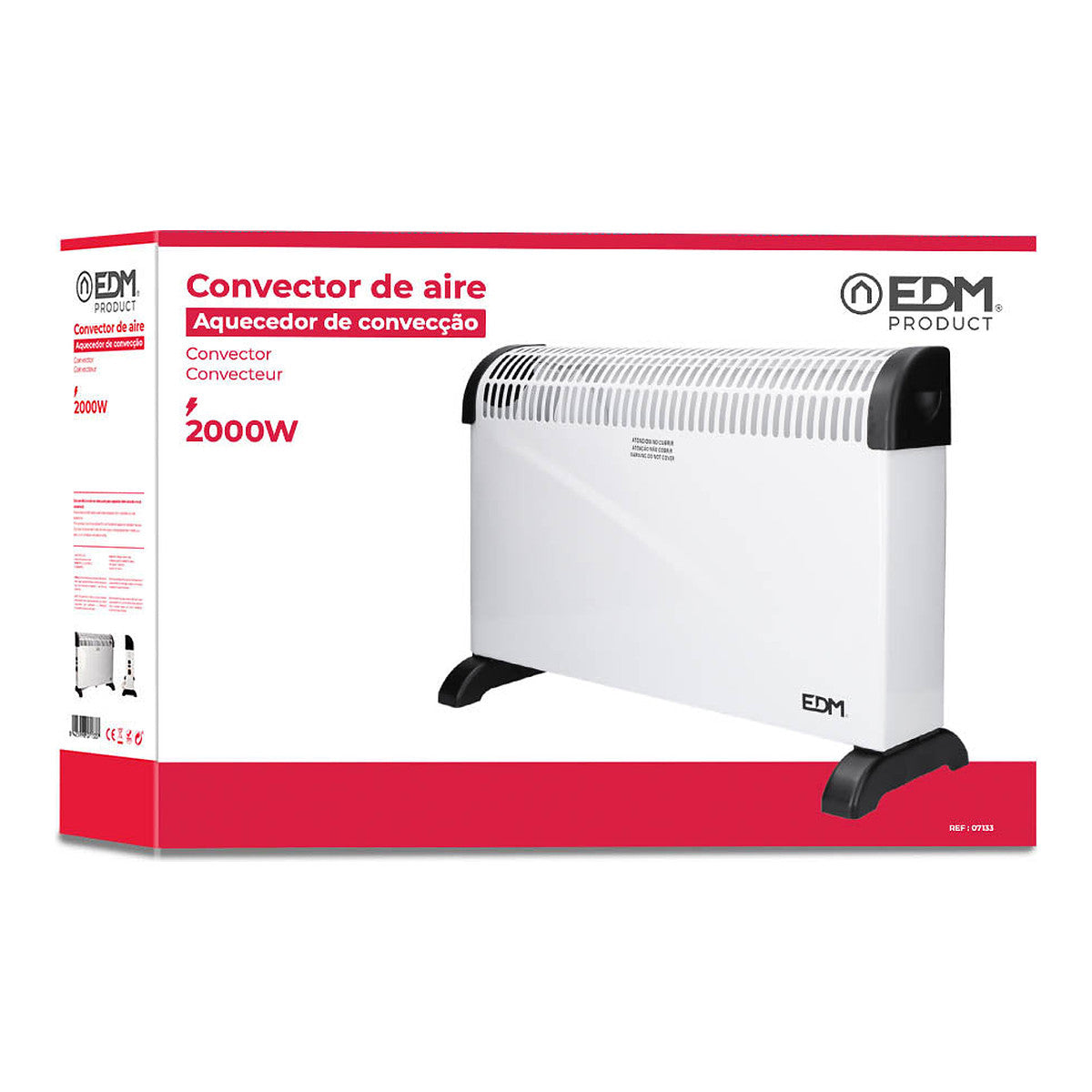Convecteur d'air standard 2000W EDM - Vue 2 | Développer l’industrie
