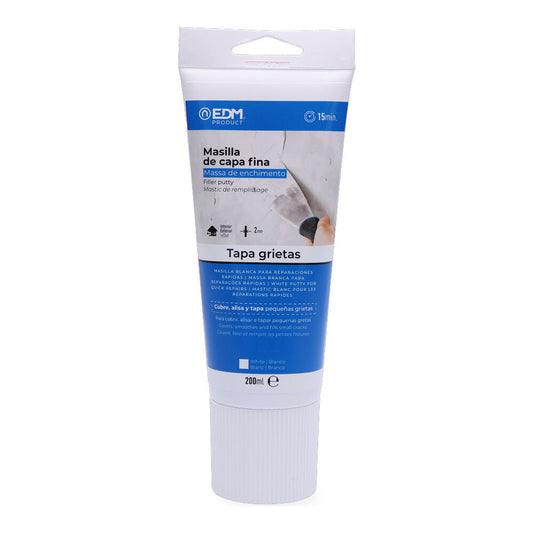 EDM Masilla de Capa Fina 200 ml, Masilla reparadora para superficies de cultivo