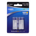 EDM Pila Alcalina Long Life 1,5V, blíster de 4 pilas AA de larga duración