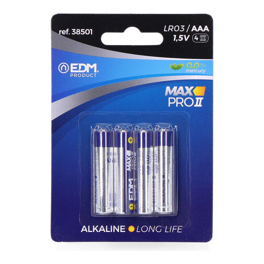 Pile alcaline longue durée 1,5 V (Blister 4 unités) EDM - Piles | Développer l’industrie