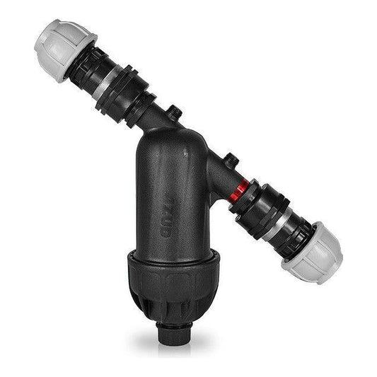 Filtro de Riego con Conexiones 25 mm a 1", conjunto de Filtro y racores listo para montar