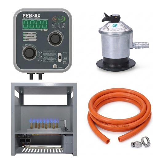 Grow Industry Kit CO₂ Completo de 4 o 8 Quemadores, sistema de CO₂ por combustión para indoor