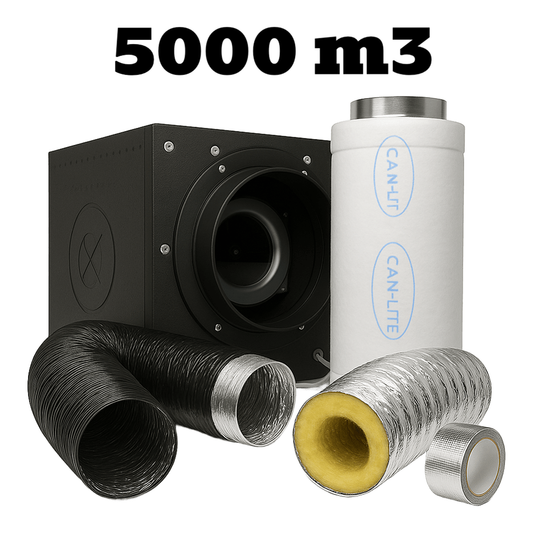 Grow Industry Kit de Extracción Big Farmer 5000m3, Kit de Extracción de gran caudal para cultivo