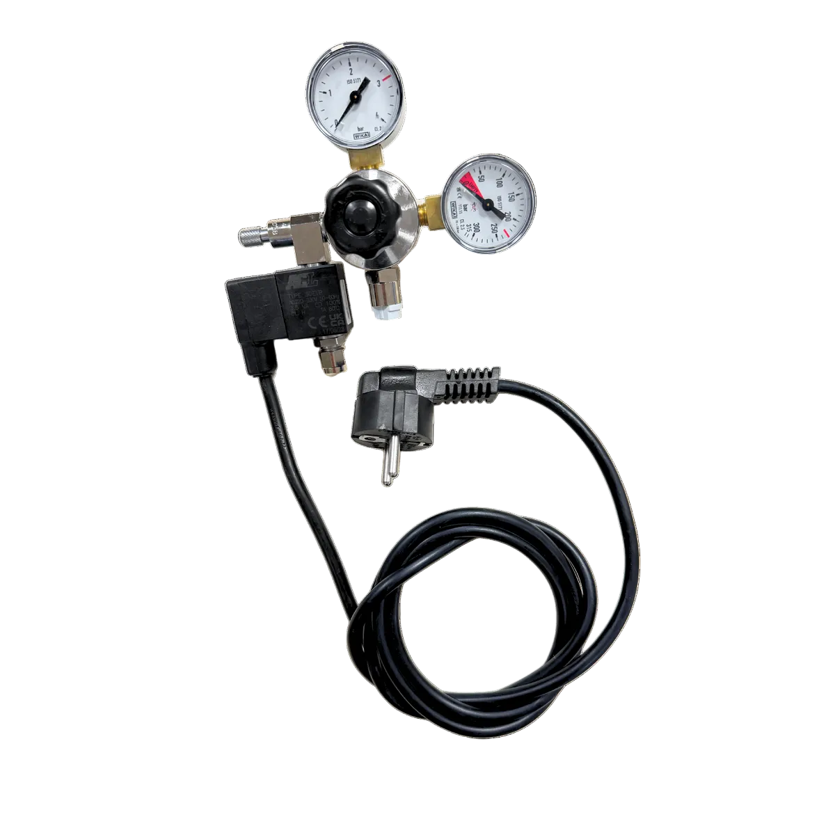Growbro Regulador de CO2, Regulador con electroválvula e interruptor automático, sin herramientas