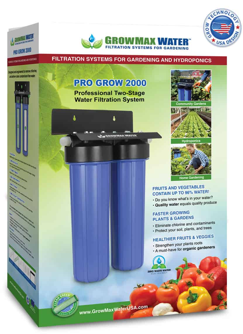 Caja del filtro GrowMax Water Pro Grow 2000 de dos etapas