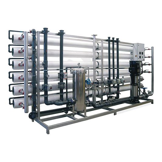 Planta de ósmosis inversa industrial Growmax Water High Pro. Fotografía genérica de la gama, compartida por las diez capacidades (de 10 a 75 m³/día): la configuración real de cada equipo se dimensiona a medida.