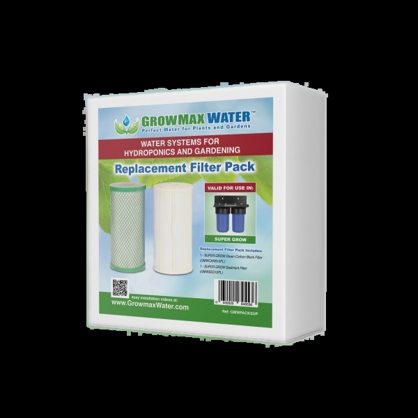 Pack de filtros de recambio Super Grow Growmax Water ref. 422104 con cartuchos de 10" PL para Super Grow 800