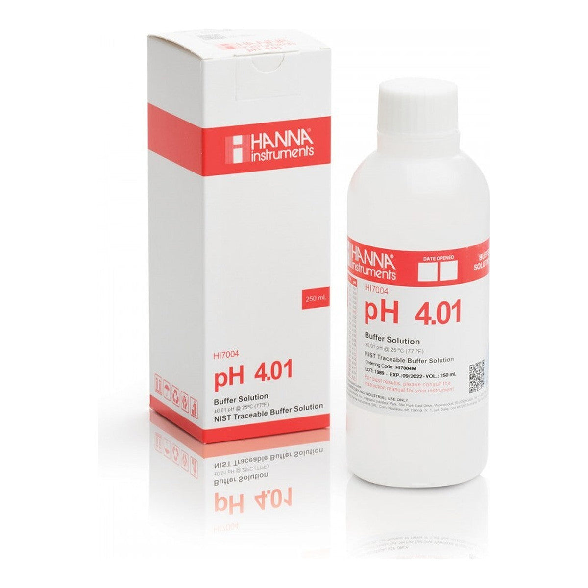 Hanna Solución de Calibración pH 4,01 botella 230 ml HI7004M