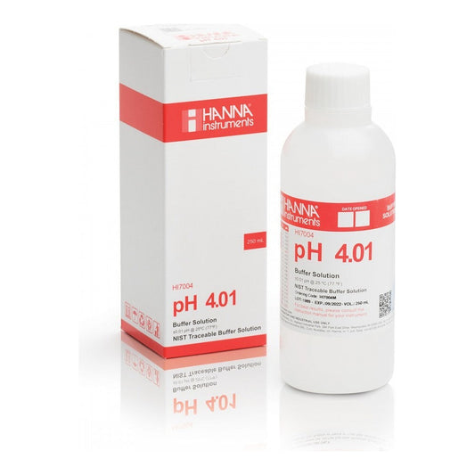 Hanna Solución de Calibración pH 4,01 botella 230 ml HI7004M