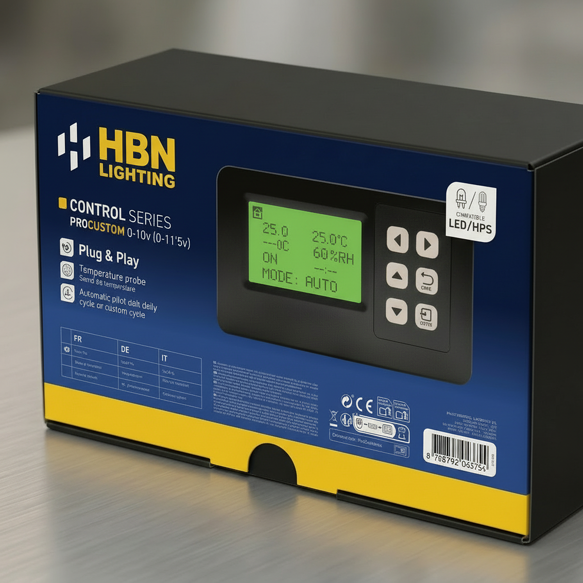 Rear View Control Pro Series HBN – RJ45-Anschlüsse und Bluetooth-Konnektivität für Pflanzenbeleuchtung