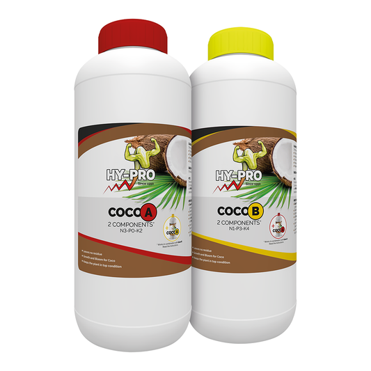 Hy-Pro Coco A+B 1 L, fertilizante mineral bipartito para cultivo en coco